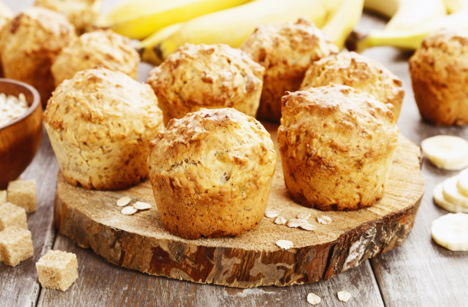 banánové muffiny recept